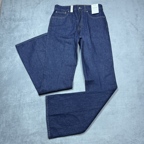 Madewell Denim - Madewell High-Rise Wide-Leg Jeans in Deep Indigo Blue